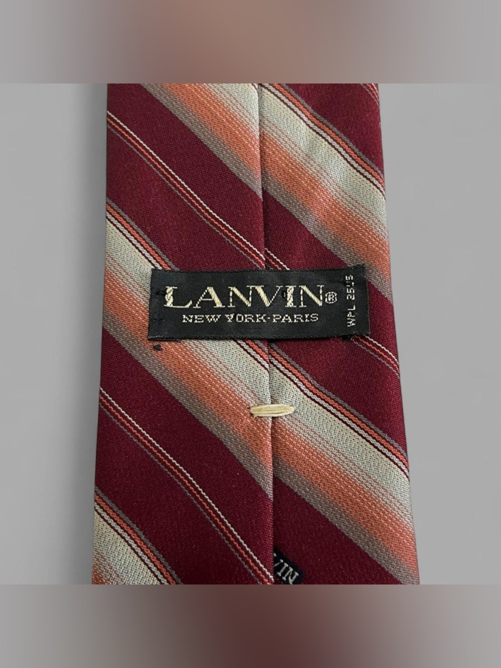 Vintage 80’s Lanvin Striped Luxury Designer Casual Preppy Tie